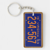 ヴァージニアの1953年のヴィンテージのナンバープレートKeychain キーホルダー (正面)