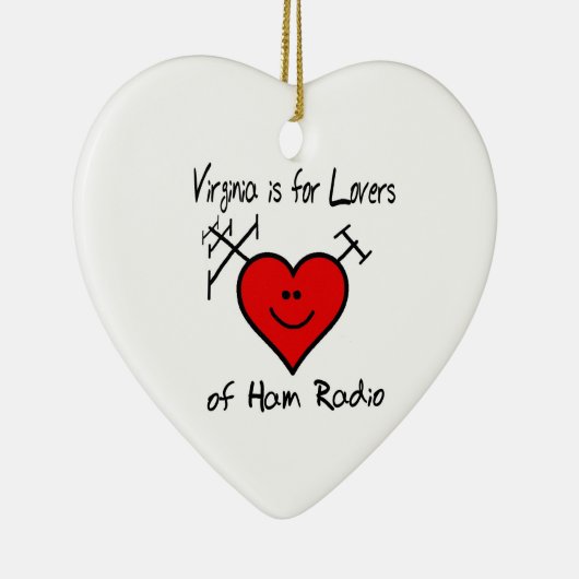 ヴァージニアはアマチュア無線のクリスマスのオーナメントの恋人のためです セラミックオーナメント (右)