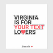 ヴァージニアは恋人空白の向けカスタムのビニールのシール シール (シート)