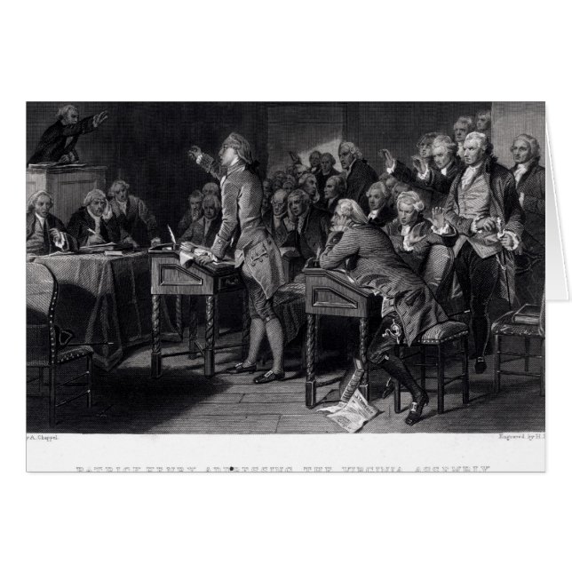 ヴァージニアアセンブリに演説しているパトリック・ヘンリー (正面横)