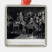 ヴァージニアアセンブリに演説しているパトリック・ヘンリー メタルオーナメント (正面)