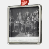 ヴァージニアアセンブリに演説しているパトリック・ヘンリー メタルオーナメント (左)