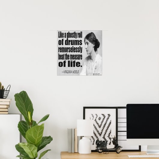 ヴァージニアウルフゴーストリー転が引用文ポスター ポスター (ホームオフィス)