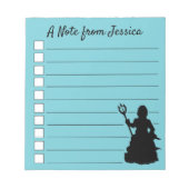 ヴァージニアビーチネプチューン像航海の海 ノートパッド (正面)