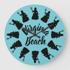 ヴァージニアビーチネプチューン像航海の海 ラージ壁時計