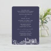 ヴァージニアビーチ結婚教会の二つのロケーション海軍 招待状 (スタンド正面)