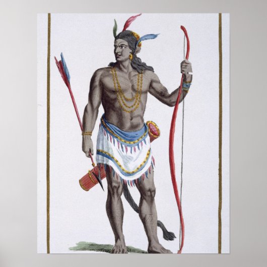 ヴァージニア出身の1780年の貴族(着色版木、銅版、版画) ポスター (正面)