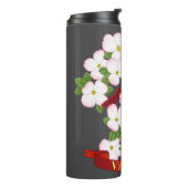 ヴァージニア州（鳥）ショウジョウコウカンチョウバードアンドドグウッド花 タンブラー (回転左)