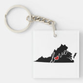 ヴァージニア愛!  VAの恋人のためのギフト キーホルダー (正面)