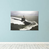 ヴァージニア級攻撃潜水艦 キャンバスプリント (インサイチュ (ウッドフロア))