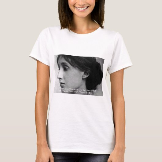 ヴァージニア・ウルフの食事/愛の名言ギフト Tシャツ (正面)