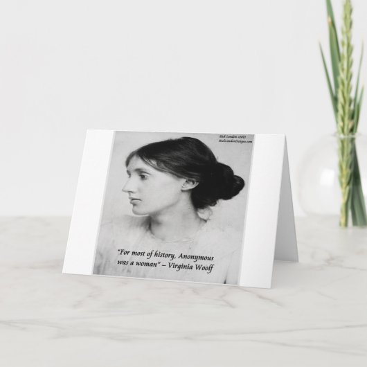 ヴァージニア・ウルフ・アノニマスは女性引用文 カード (正面)