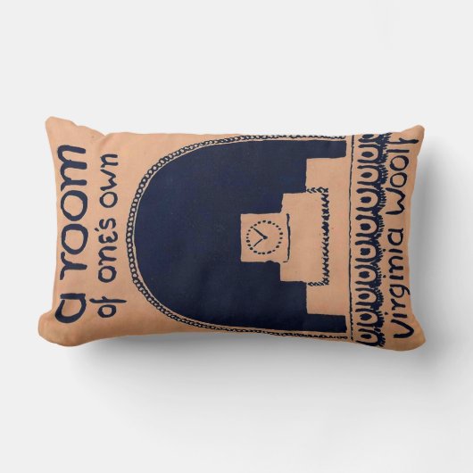 ヴァージニア・ウルフ・ブックが自分の部屋をカバー ランバークッション (正面)