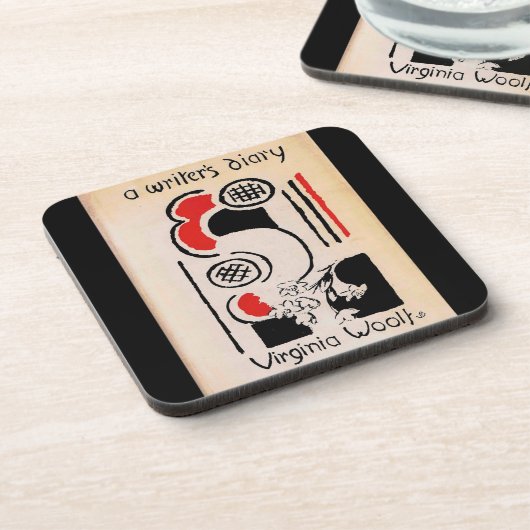 ヴァージニア・ウルフ・ヴァネッサ・ベル著者日記をカバー コースター (左側)