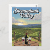 ヴァージニア・シェナンドア・バレーハガキのブドウ園 ポストカード (正面/裏面)