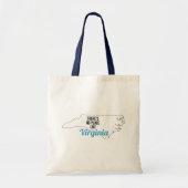 ヴァージニア、トートバッグ、マママギフトのような場所はない トートバッグ (正面)