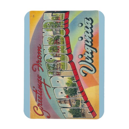 ヴァージニア、ハリソンバーグマグネット マグネット (縦)