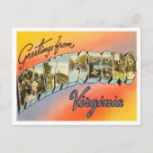 ヴァージニア・ヴィンテージ・トラベル、ウェネズボロからの挨拶 ポストカード (正面)