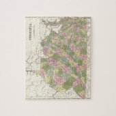 ヴァージニア(1838年)のヴィンテージの地図 ジグソーパズル (縦)