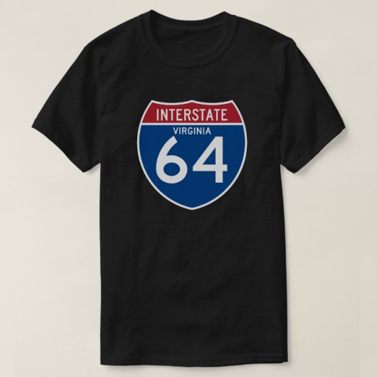 ヴァージニアVA I-64の州間幹線道路の盾- Tシャツ (デザイン正面)