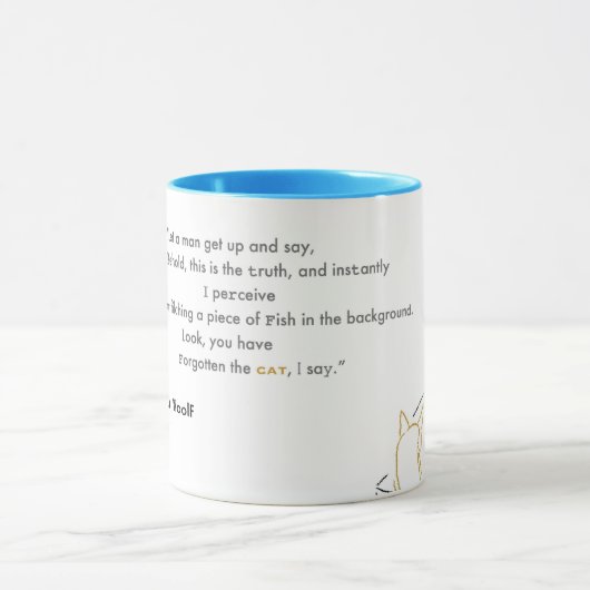ヴァージニアWoolfこっそり盜む猫のマグ マグカップ (中央)