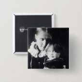 ヴァージニアWoolf、彼女の母ジュリアが付いている、1884年 缶バッジ (正面&裏面)