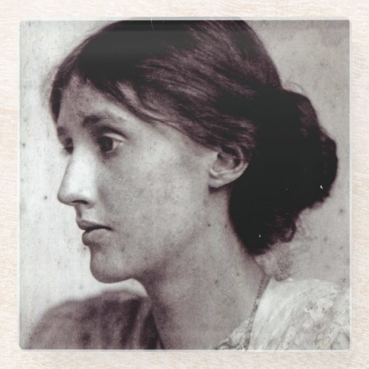 ヴァージニアWoolf 1902年 ガラスコースター (正面)