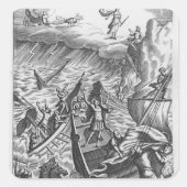 ヴァージルの「The Aeneid」からのイラストレーション スクエアシール (正面)