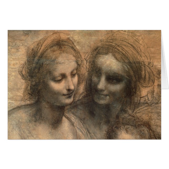 ヴァージンおよびセントアンナの頭部の詳細 (正面横)