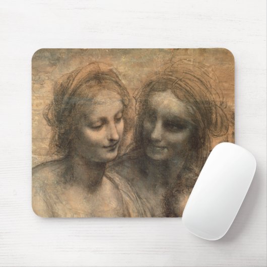 ヴァージンおよびセントアンナの頭部の詳細 マウスパッド (マウス)