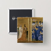 ヴァージンおよび子供に示されるリチャード二世 缶バッジ (正面&裏面)