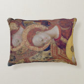 ヴァージンおよび子供の絵画からの天使のミュージシャン アクセントクッション (正面)