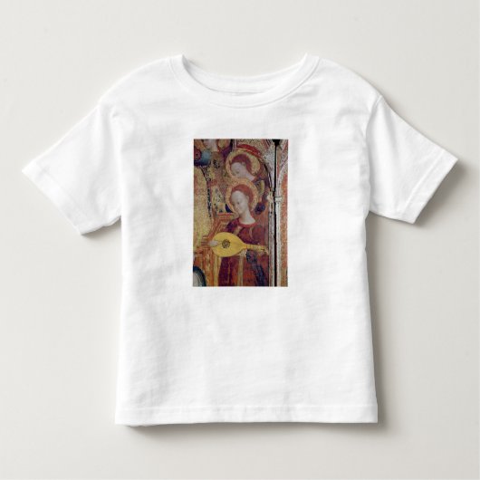 ヴァージンおよび子供の絵画からの天使のミュージシャン トドラーTシャツ (正面)