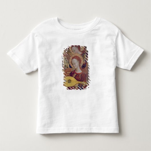 ヴァージンおよび子供の絵画からの天使のミュージシャン トドラーTシャツ (正面)