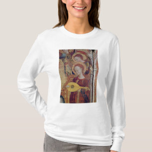 ヴァージンおよび子供の絵画からの天使のミュージシャン Tシャツ