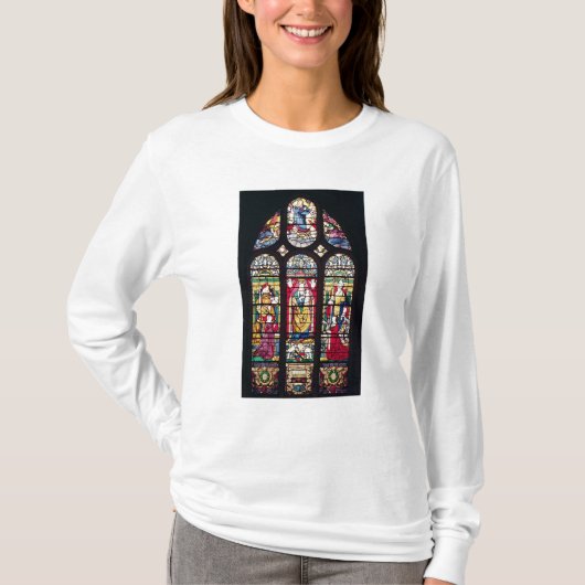 ヴァージンおよび子供を描写する窓 Tシャツ (正面)