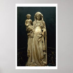ヴァージンおよび子供、c.1375 (アラバスター) ポスター