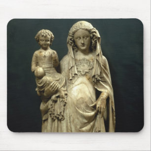 ヴァージンおよび子供、c.1375 (アラバスター) マウスパッド