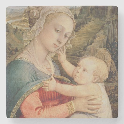 ヴァージンおよび子供、c.1465 ストーンコースター (正面)