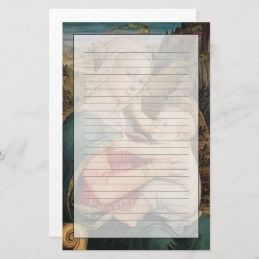 ヴァージンおよび子供、c.1465 便箋 (正面/裏面)