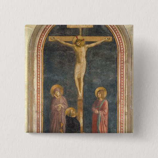 ヴァージンとのはりつけ、SS。 ジョンEvangeli 缶バッジ (正面)