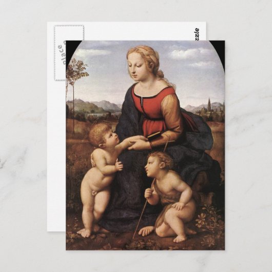 ヴァージンとイエスと聖ヨハネのラファエル ポストカード (正面/裏面)