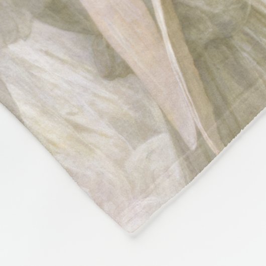 ヴァージンとエンジェルス – ウィリアム – アドルフブーゲロー フリースブランケット (角)