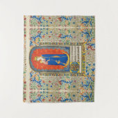 ヴァージンと天使のアンティークフローラ旋回 タペストリー (正面)