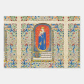 ヴァージンと天使のアンティークフローラ旋回 ラッピングペーパーシート (正面2)