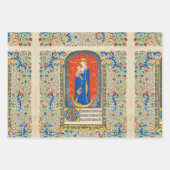 ヴァージンと天使のアンティークフローラ旋回 ラッピングペーパーシート (正面)