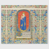 ヴァージンと天使のアンティークフローラ旋回 ラッピングペーパー (フラット)