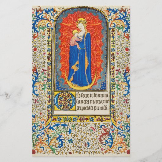 ヴァージンと天使のアンティークフローラ旋回 便箋 (正面)