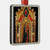 ヴァージンと天使の金ゴールド神聖なアートアイコン メタルオーナメント (右)