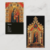ヴァージンと天使の金ゴールド神聖なアートアイコン 名刺 (正面/裏面)
